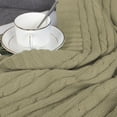 thumbnail image 7 of REGALWOVEN Cotton Throw Blanket Cable Knit Decorative Blanket, Khaki 47"x70", 7 of 7