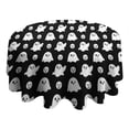 thumbnail image 4 of Happy Halloween Table Cover Waterproof Spillproof Round Table Covers Evil Pumpkin Ghost Table Cover for Halloween Party Decoration (70x70 inches), 4 of 6