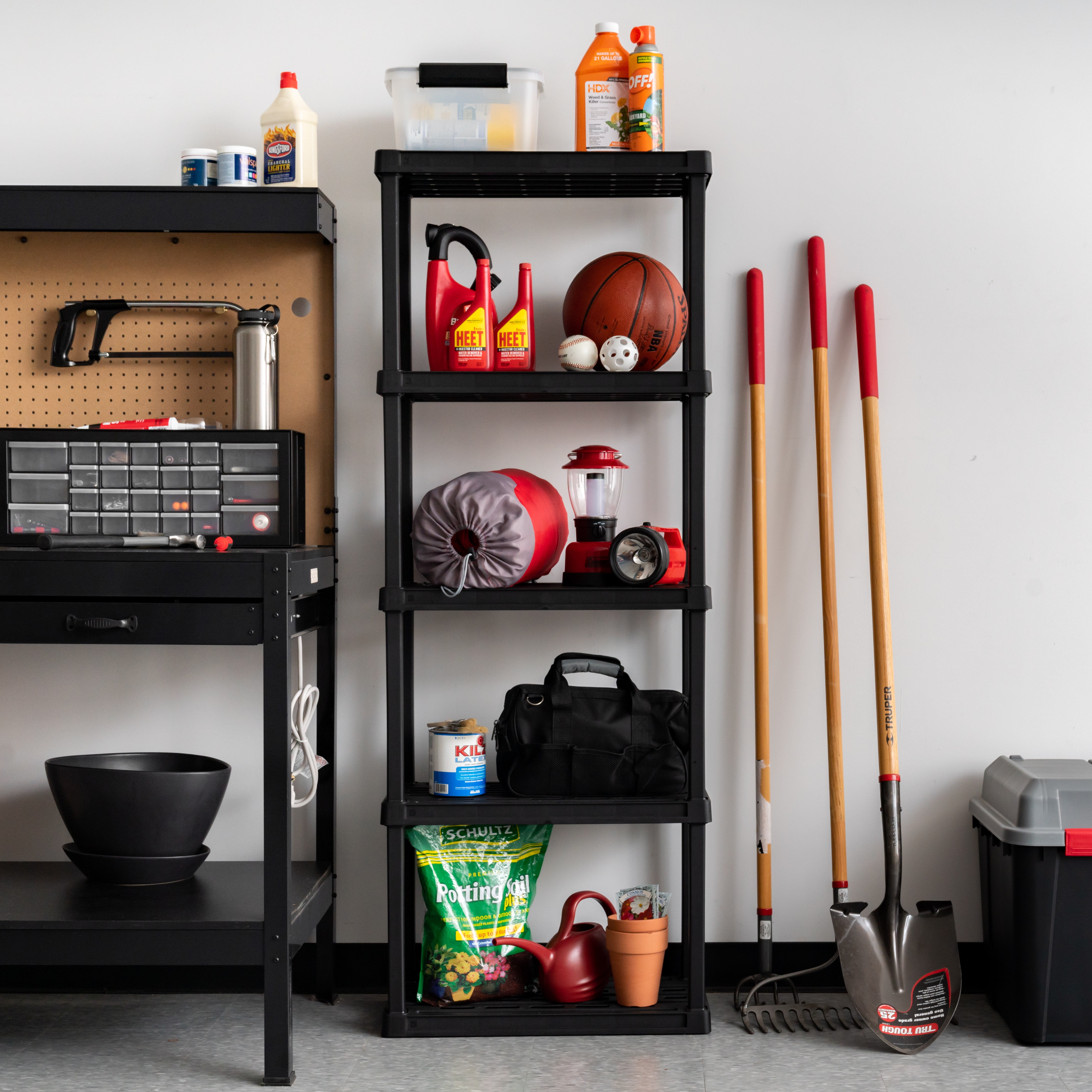 IRIS USA 4-Tier Sturdy Large Plastic Shelf, Medium Storage Organizer For Various Rooms, Made With Recycled Materials - View #11