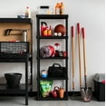 thumbnail image 5 of IRIS 5-Tier Plastic Storage Shelves, 63" H x 11" W x 23" D, 200 Lb Total Capacity, Black, 5 of 12