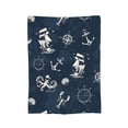 thumbnail image 7 of DouZhe Ultra-Soft Micro Fleece Lightweight Flannel Bed Blanket, Vintage Nautical Compass Anchor Print Cozy Warm Throw Blankets, 40"x30", 7 of 7