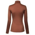 thumbnail image 4 of MixMatchy Women's Long Sleeve Turtleneck Lightweight Pullover Slim Fit Top, 4 of 4