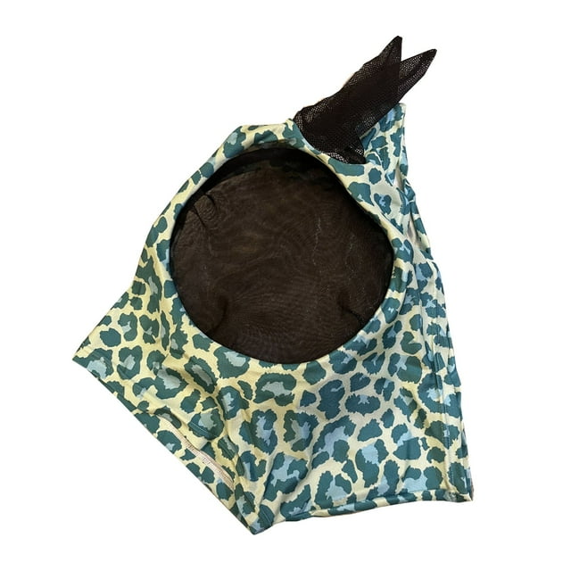 Accessoire d'Entraînement Respirant à la Mode Imprimé Léopard pour Mouche et Garde de Cheval pour Spectacle et Équitation
