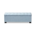thumbnail image 3 of Pemberly Row Contemporary Solid Wood Roanoke Storage Bench in Light Blue, 3 of 8