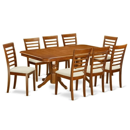 NAML9 SBR 8 Chair 9 Piece Dining Room Table Set With Leaf