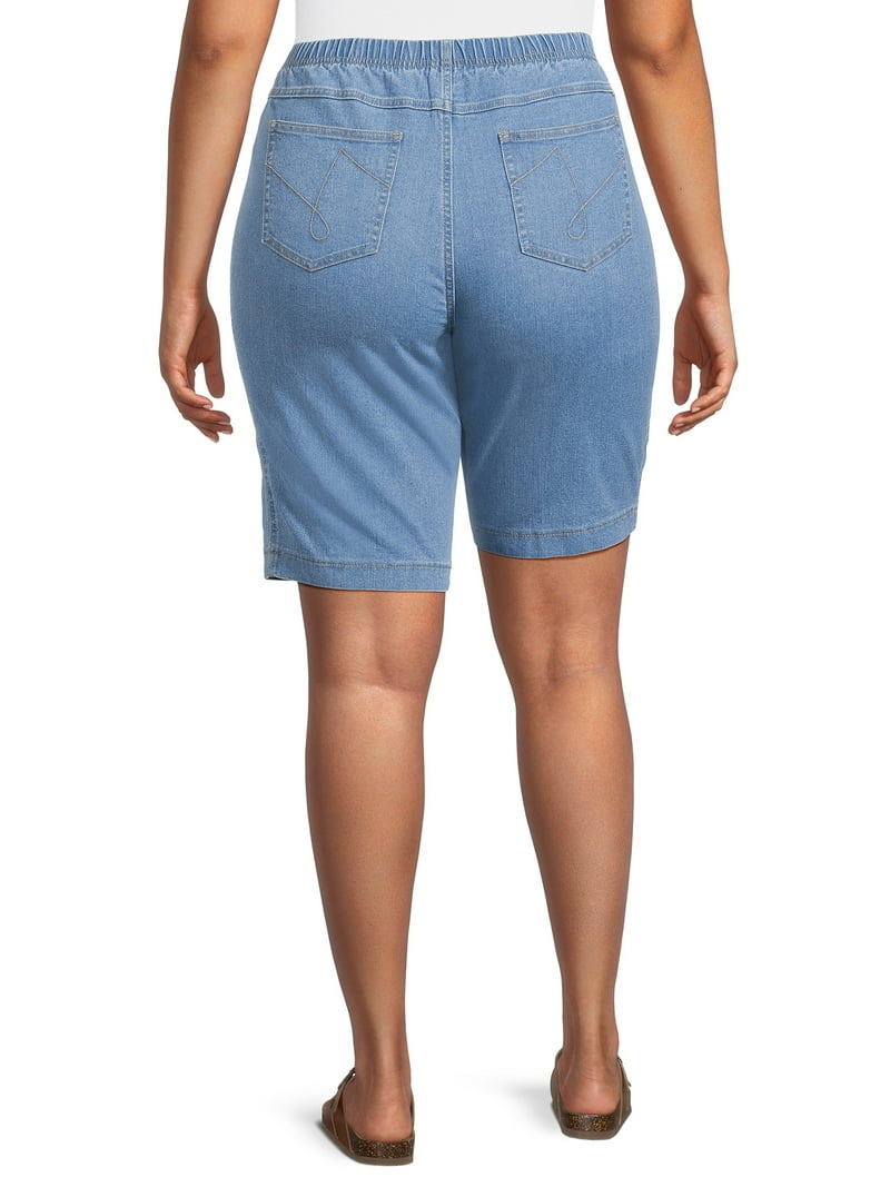 JMS Just My Size by Hanes Women's Plus Pull On 4 Pocket Bermuda