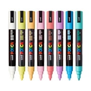 Uni POSCA PC-5M Paint Marker Set – 8 Soft Colors, Acrylic Paint Pens for Creative Art