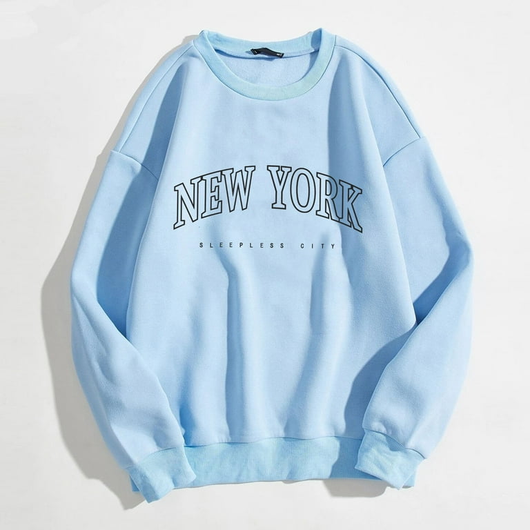 Womens Los Angeles Print Sweatshirts California Crewneck 2024 Hoodies Letter College Clothes Graphic Round Neck Country Cool Tops Letter Printed Trendy Vintage Cute Women s Crew Neck Walmart