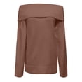 thumbnail image 4 of DHFJKG Batwing Long Sleeve Sweaters Women Off Shoulder Knitted Pullover Soft Casual Loose Fit Fashion Spring Fall Outfits Cozy Tops, 4 of 6