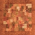 thumbnail image 1 of Ahgly Company Indoor Square Abstract Orange Modern Area Rugs, 7' Square, 1 of 4