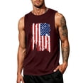 thumbnail image 2 of Men's America 250 Years Tank Top with Patriotic Flag Graphic and Sleeveless Design Featuring Vintage Distressed Print for Independence Day 2026 Memorial Day Celebrations Wine XXXXXL, 2 of 4