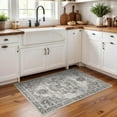 thumbnail image 3 of General Washable 2x3 Area Rugs - Large Boho Rugs for Living Room Stain Resistant Carpet Vintage Tribal Rugs for Bedroom Kitchen Bathroom with Non Slip Backing Home Decor Floor Decoration Mat 2x3 Grey, 3 of 17