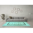 thumbnail image 3 of Ahgly Company Indoor Rectangle Solid Light Blue Modern Area Rugs, 2' x 4', 3 of 4