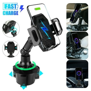 Adjustable phone holder with wireless charger BX8 and 3 x USB in the cup  holder - . Gift Ideas