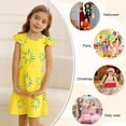 thumbnail image 6 of Benylion Little Girls Disgust Joy Costume Cartoon Party Cosplay Dress up for Kids Flutter Sleeve Dress Outfits for 7-8 Years, 6 of 6