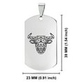 thumbnail image 2 of Stainless Steel Geometric Polygon Bull Animal Dog Tag Pendant Necklace, 2 of 3
