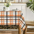 thumbnail image 4 of Halloween Tablecloth 60x84 Inch Rectangular, Fall Orange Buffalo Plaid Washable Table Cover for Party Picnic Dinner Decor, 4 of 6