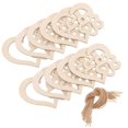 thumbnail image 4 of Wood Crafts For Diy Wooden Heart Embellishments Craft Enthusiasts Light Yellow 10.00X8.80X0.20CM Diy Craft 30Pcs, 4 of 4