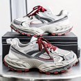 thumbnail image 3 of [Breathable Sneakers] Chunky Breathable Mesh Men's Sneakers | Retro Low-Top Lace-Up Casual Shoes with Thick Cushioned PVC Sole for Running, Walking & Daily Wear - All-Season Comfort & Height Boost, 3 of 9