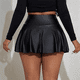 thumbnail image 5 of Faldas de Sintético Elástico de Cintura Alta para Mujer, con Dobladillo con Volantes, Informales, Acampanadas y . Negro XXL, 5 of 7