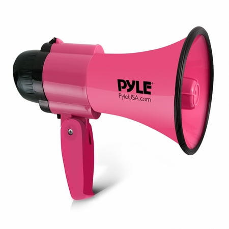 PYLE PMP34PK - Compact & Portable Megaphone Speaker with Siren Alarm Mode & Adjustable Volume, Battery