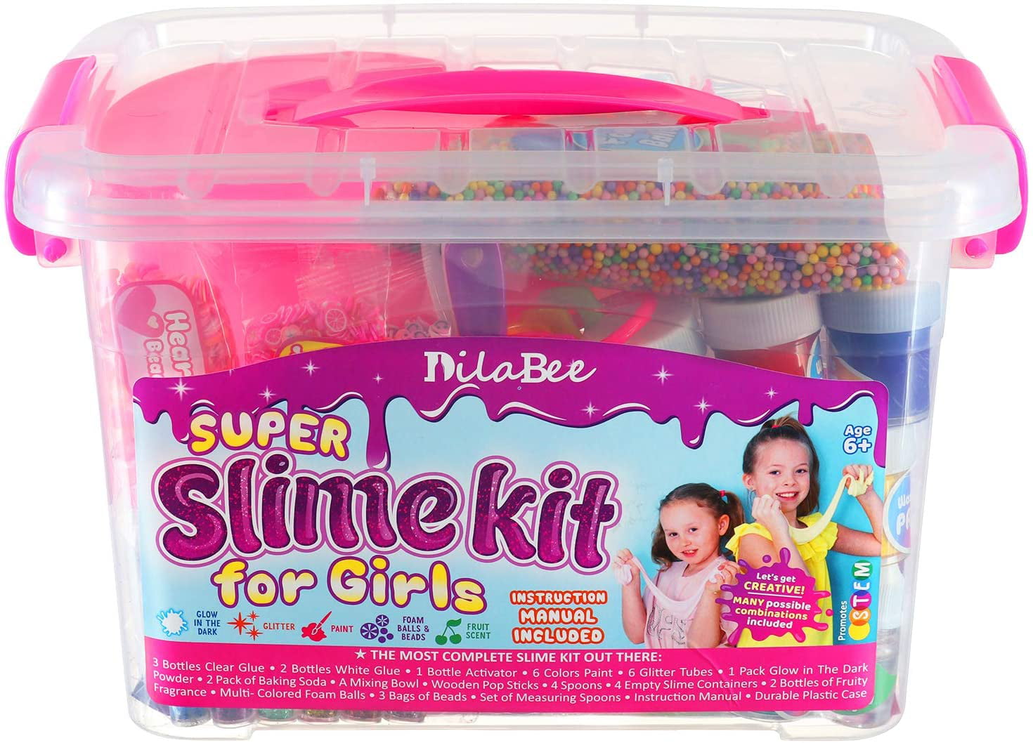 Jumbo Slime Maker Supplies Kit for Kids. Safe Non Toxic Toys Glow in Dark  NEW
