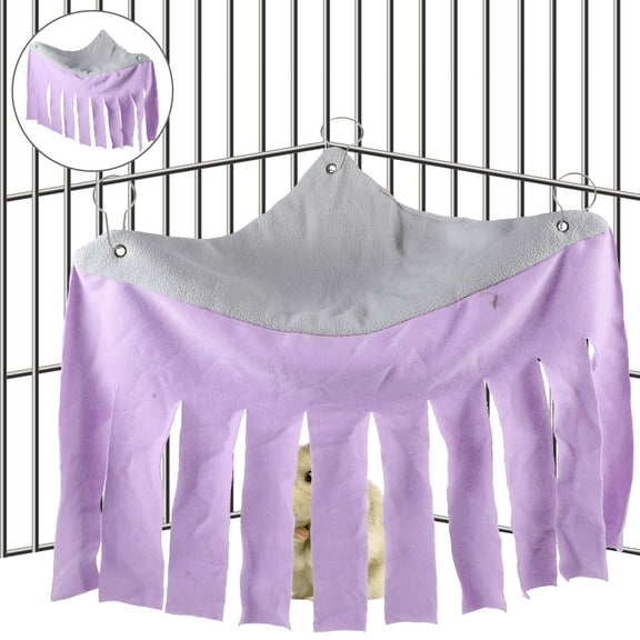 LOLIPPYY Soft Lavender Wool Hideaway Hammock for Guinea Pigs and Small Pets, Cozy and Comfortable Small Animal Bed