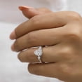 thumbnail image 6 of JEWELEGANT 2 Ct Pear Moissanite Diamond Three Stone Engagement Ring for Women, 6 of 8