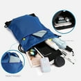 thumbnail image 5 of Drawstring Backpack Sports Bag With Front Zipper Pocket And Inner Pocket Sack, 5 of 6