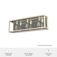 thumbnail image 7 of Hunter - Squire Manor 3-light Brushed Nickel, Medium Size Vanity Light, Dimmable, Modern Style, for Bedrooms, Dining, Living Rooms - 19674, 7 of 7