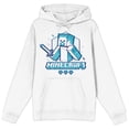 thumbnail image 6 of Minecraft Sword & Hearts Long Sleeve Adult White Hooded Sweatshirt-Small, 6 of 7