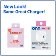 (3 pack) onn 20W Single USB-C Port Wall Charger, Fast Charging, USB-IF Certified, Foldable Plug, White - Compatible with iPhone 17/16/15 Series, Samsung Galaxy, Note, Pixel Devices iPad Pro, More