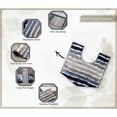 thumbnail image 3 of Luxury Toilet Rugs U-Shaped 20x20, Extra Soft and Absorbent Microfiber Bathroom Rugs, Non-Slip Plush Shaggy Bath Mat, Machine Wash Dry, Contour Bathroom Mats for Toilet Base, Navy, 3 of 9