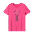 thumbnail image 1 of Camiseta para mujer de verano simple y ligera con cuello redondo para viajes de compras navideñas , Rosa Rosa, s, 1 of 7