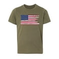thumbnail image 2 of American Flag T-shirt, Patriotic Shirts, Graphic T-shirts for Kids - Olive MH200YPATRIOT S3 S, 2 of 3