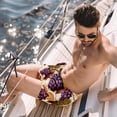 thumbnail image 2 of luoweisi Men's Beach Shorts Quick Dry Swim Trunks with Mesh Lining Grape 2XL, 2 of 5