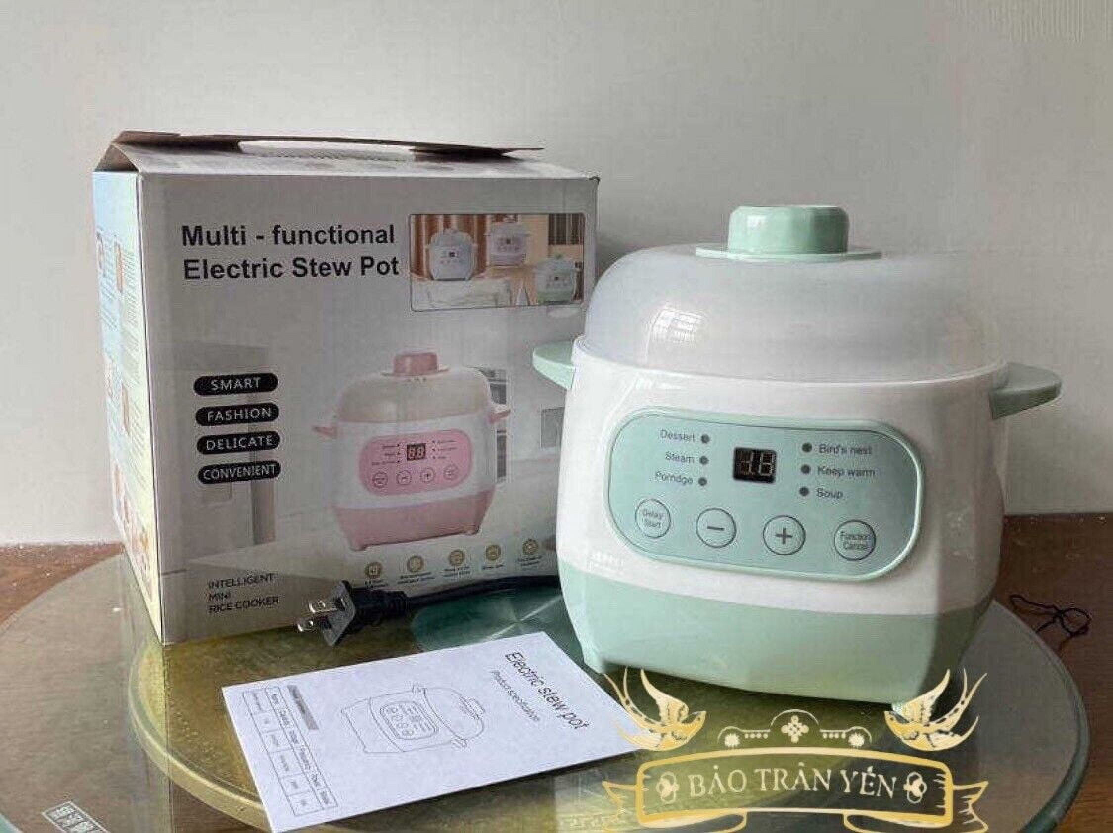 Electric Bird’s Nest Cooker with Pre-Settings and Built-in Timer (1 Liter)