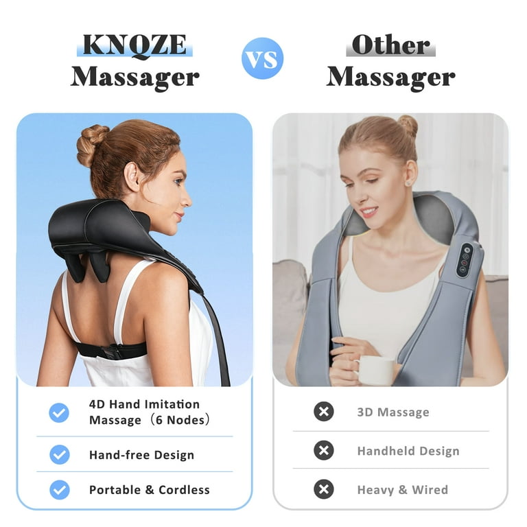 Neck and Back Massager, Deep Tissue 4D Kneading Massage Pillow, Massag –  iFanze