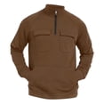thumbnail image 5 of LIUJUNSHOP Men's Organic Cotton Crewneck Sweatshirt Men's Retro Solid Color Pocket Loose Fit Sports Top Quarter Zip Pullover Casual, 5 of 5