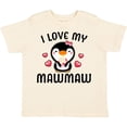 thumbnail image 3 of Inktastic I Love My Mawmaw with Cute Penguin and Hearts Girls Toddler T-Shirt, 3 of 5