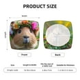 thumbnail image 5 of KLL Flower Crown Guinea Pig Pattern Seat Covers for Dining Room Chairs,Washable Chair Seat Chair Covers Seat Protector-Four Pieces, 5 of 7