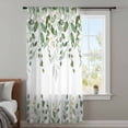 thumbnail image 3 of Sage Green Eucalyptus Sheer Curtains 84 Inches Long, Watercolor Spring Weeping Botanical Light Filering Curtains, Breathable Simi Curtain Privacy Drapes for Living Room Bedroom Window Treatment, 3 of 9