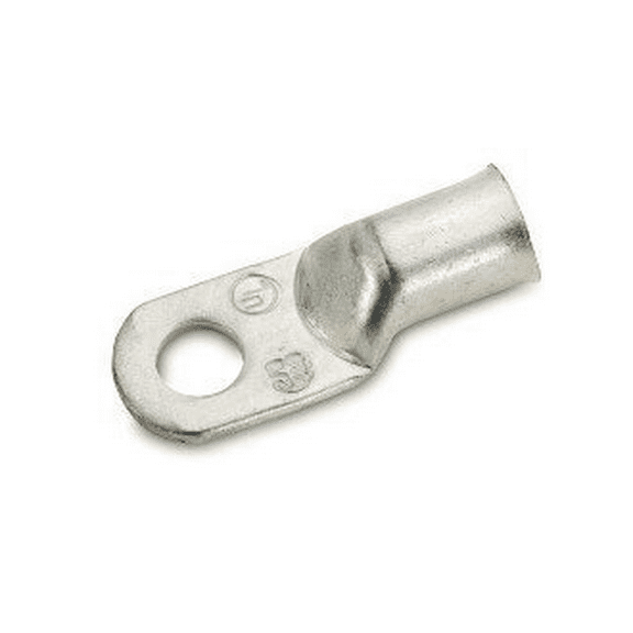 Crimp Supply 1 AWG Tinned Seamless Marine Lugs, 5/16" Post, 5 Pack