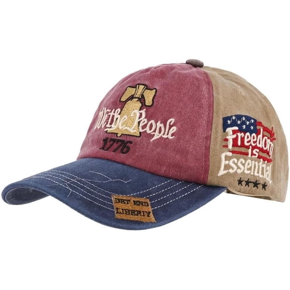We The People Hats Have Had Enough Patriotic Baseball Cap,1776 Star Badge Cotton Baseball Hats for Men Women Patriotic Caps