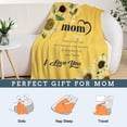 thumbnail image 4 of Best Mom Blanket from Daughter Son Mothers Day Blanket for Mom Mothers Birthday Gift Blanket for Mom Yellow I Love You Dear Mom Letter To My Mom Throw Blanket Floral Blanket for Couch Bed 50x60, 4 of 6