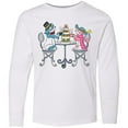 thumbnail image 3 of Inktastic Colorful French Poodles With Tea Long Sleeve Youth T-Shirt, 3 of 5