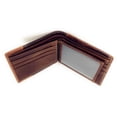 thumbnail image 3 of Western Genuine Leather Metal Horse Concho Cowhide Mens Bifold Short Wallet, 3 of 4