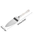thumbnail image 3 of SNGMN Stainless Steel Cake Knife Set - Crystal Handle Pizza Spatula & Flexible Cutter, Dishwasher Safe Baking Tools, Perfect for Cakes, Pizzas & Desserts - 2 Pieces, 3 of 9