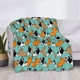 thumbnail image 3 of Naloa Cute French Bulldog Flannel Blankets - Thick and Warm Blanket for Winter, Soft Fuzzy Plush King Blanket for All Seasons80"x60", 3 of 6