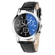 thumbnail image 2 of Reloj de cuarzo para hombre, relojes de moda para hombre, de piel sintética, con cristales Blue Ray, relojes analógicos de cuarzo., 2 of 4